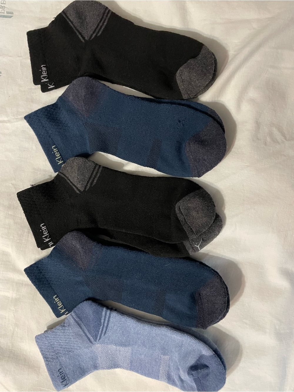 Calvin Klein Men's Low-Cut Sock 5-Pack - Black & Blue